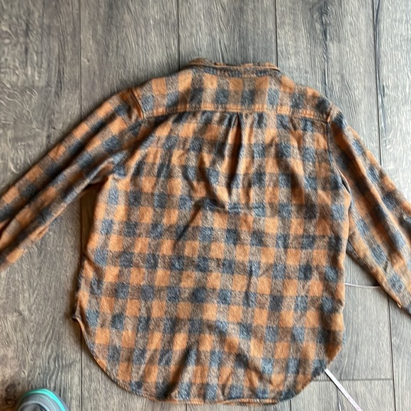 Woolrich shirt size Medium women's cotton button up gray and yellow - Picture 8 of 8